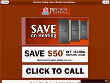 Tablet Screenshot of precisionheating.com