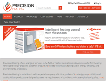 Tablet Screenshot of precisionheating.ie